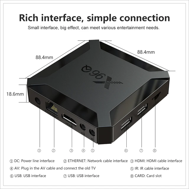 Smart Tv Box Itv Android 10.0 X96Q (1G/8G)