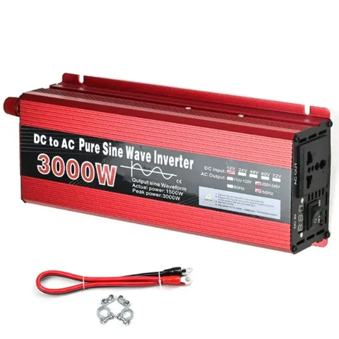 Battery Inverter 3000W Sine Pure Wave 24v to AC 220v