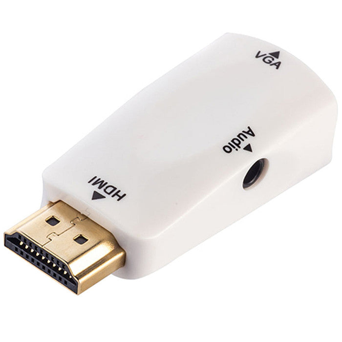 Male to Female HDMI to VGA With Audio Adapter Converter Audio & Video Cables