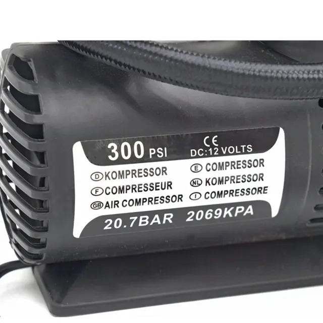 ម៉ាស៊ីនសប់កង់ 12V Portable Air Compressor Electric Pump ABS