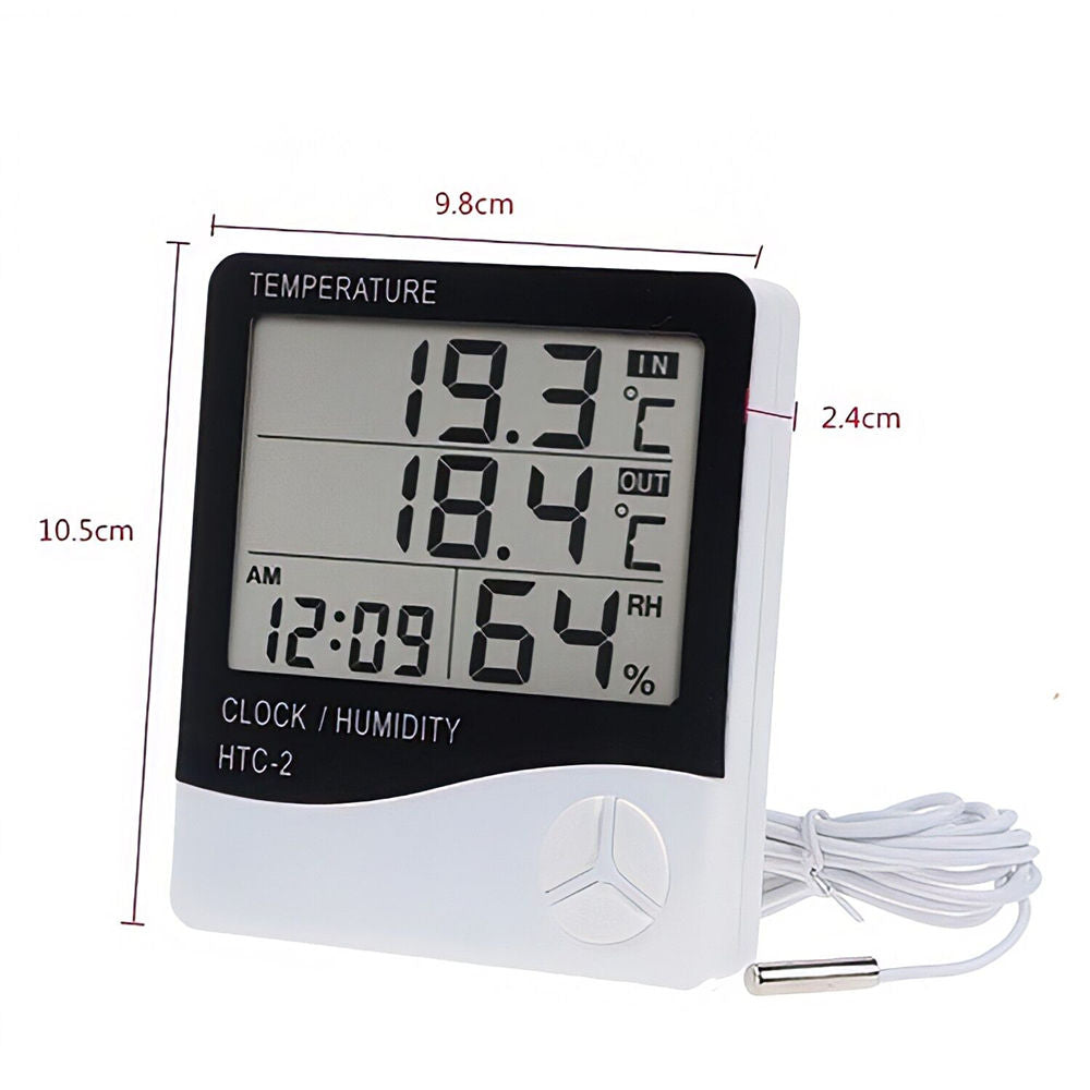 LCD Electronic Digital Temperature Humidity Meter 2meter cable