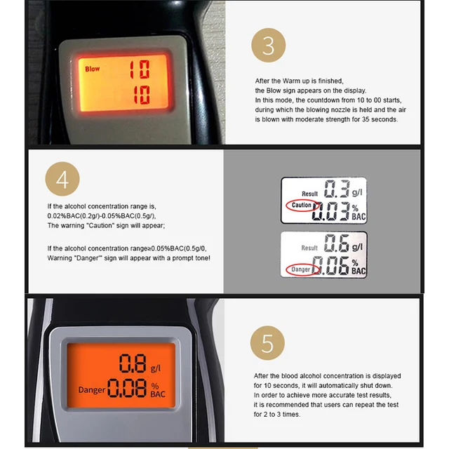 High Sensitivity Alcohol Tester ប្រដាប់វាស់ជាតិអាកុល