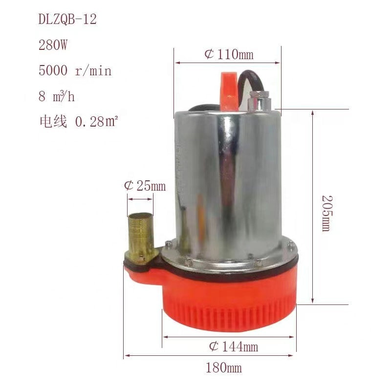 12v solar pump 180w water pump