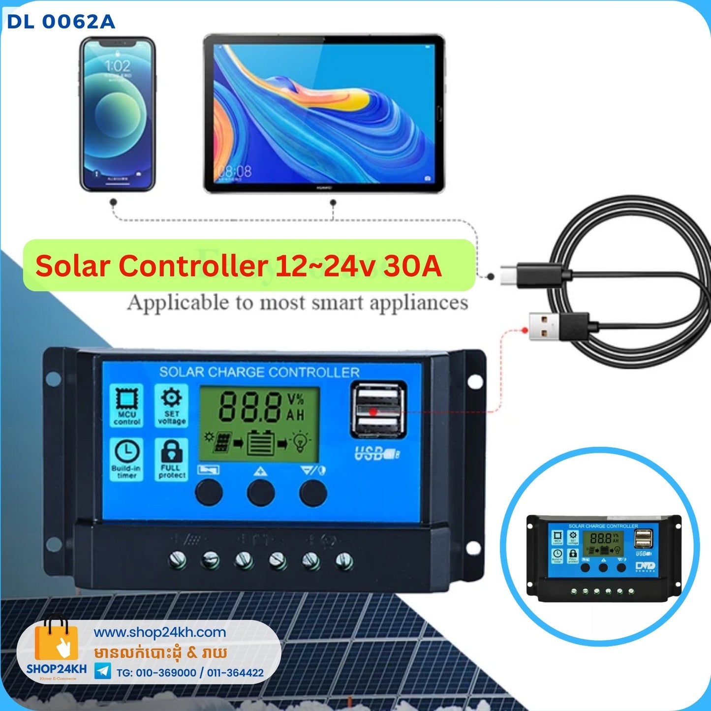 Solar Controller 12~24v 30A