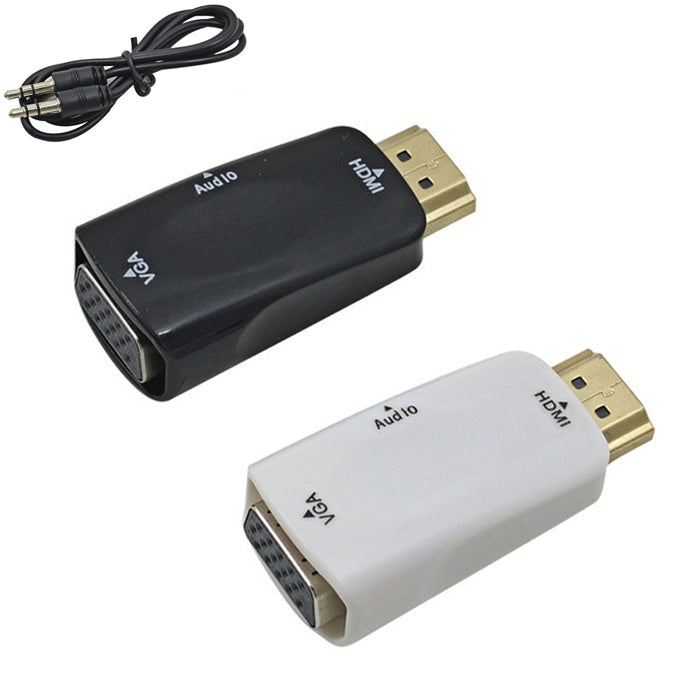 Male to Female HDMI to VGA With Audio Adapter Converter Audio & Video Cables