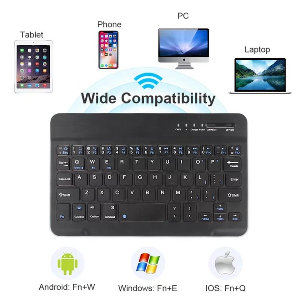 Keyboard & Mouse Blueblue & Wireless អាចប្រើបានជាមួយកុំព្យួទ័រ និងទូរស័ព្ទដៃ