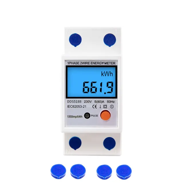 QJC Single Phase Energy Meter / កុងទ័រភ្លើងដាក់តាមផ្ទះ អាចពិនិត្យថាមពលប្រើប្រាស់ប្រចាំថ្ងៃ