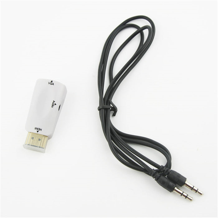 Male to Female HDMI to VGA With Audio Adapter Converter Audio & Video Cables