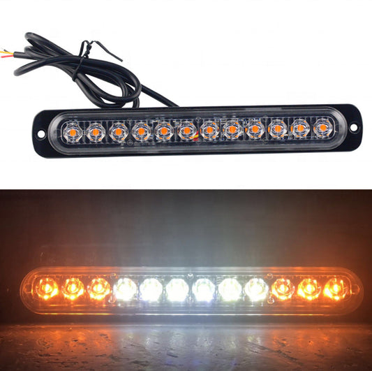 Strobe light 12 LED Bar long slim side light 12V-24V 36W