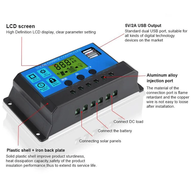 Solar Controller 12~24v 10A