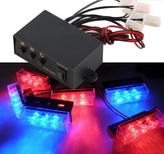 Car LED emergency flash controller 12V M9 one-to-six controller warning light strobe control box