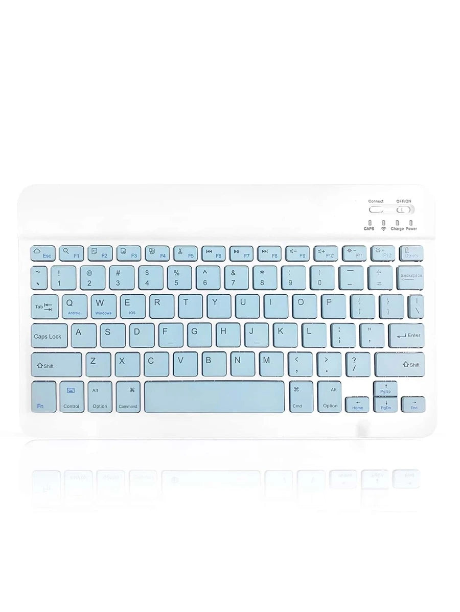 Keyboard & Mouse Blueblue & Wireless អាចប្រើបានជាមួយកុំព្យួទ័រ និងទូរស័ព្ទដៃ