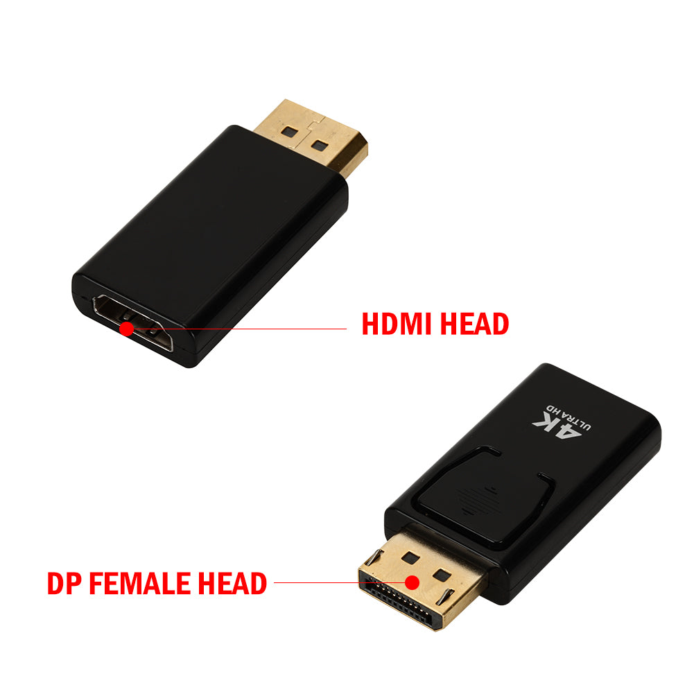 4K UHD DisplayPort to HDMI Adapter Male to Female DP to hdmi Adapter Converter with Audio