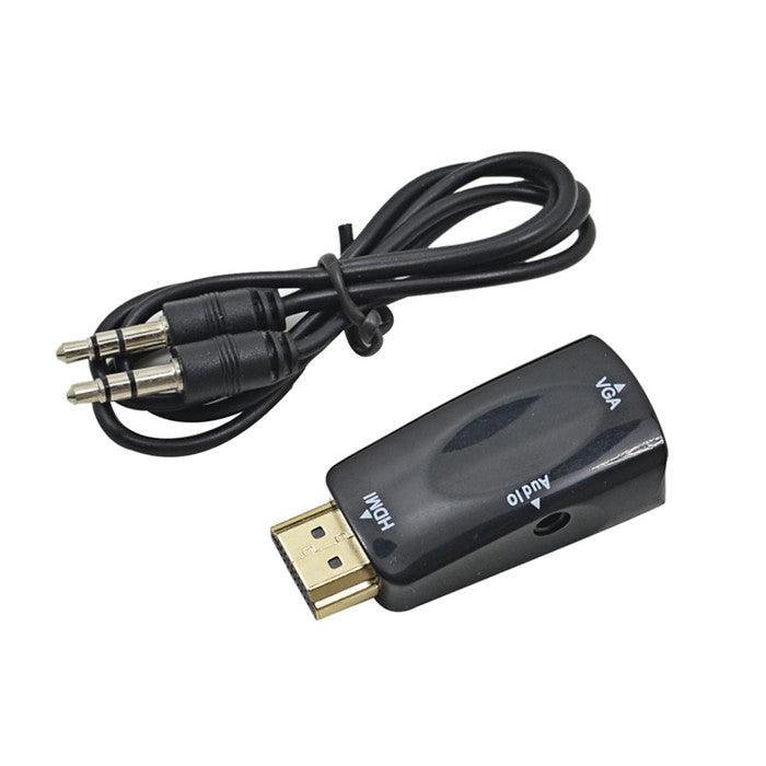 Male to Female HDMI to VGA With Audio Adapter Converter Audio & Video Cables