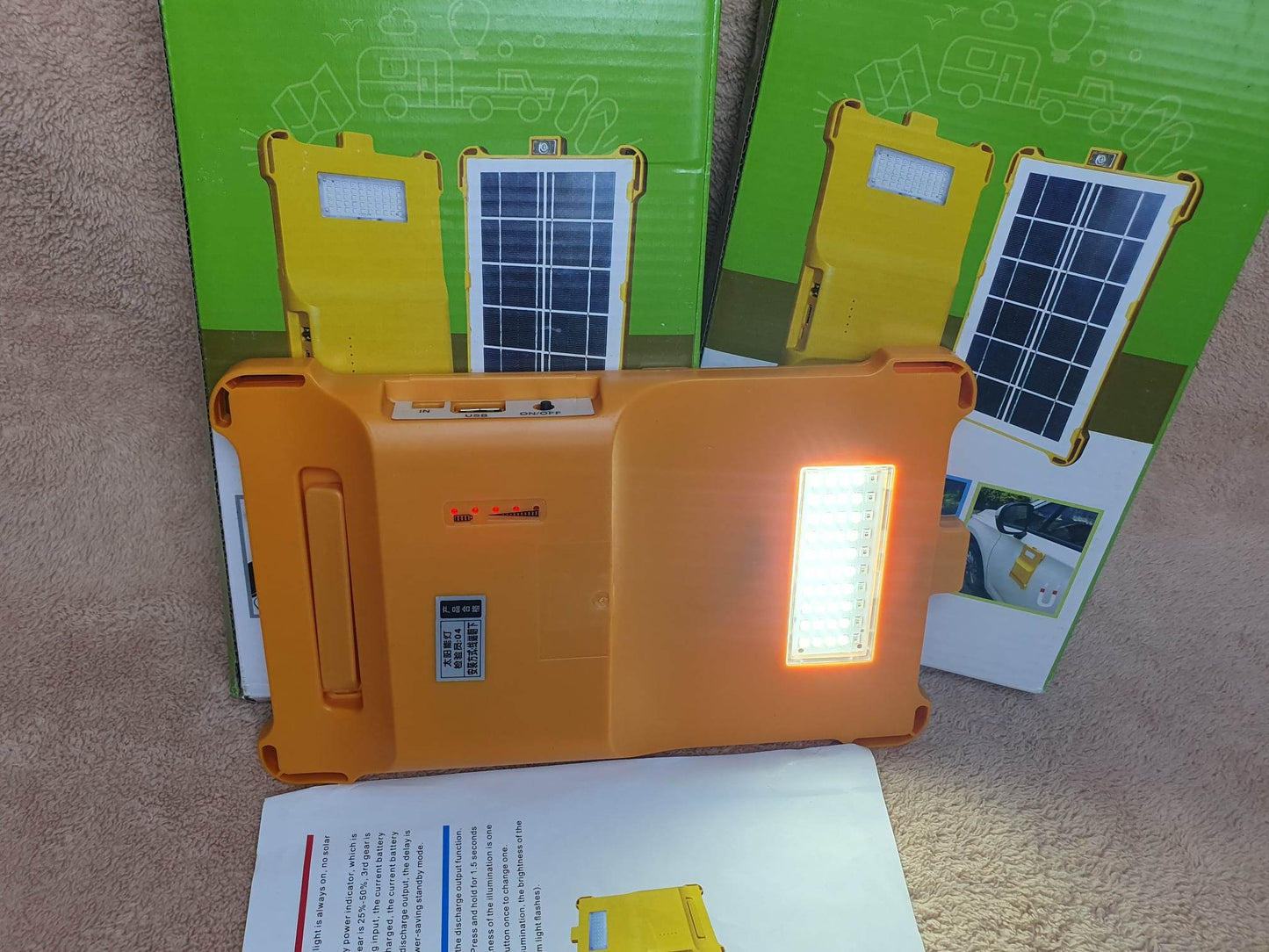 Solar Powerbank សាកពន្លឺព្រះអាទិត្យ ភ្លឺល្អ